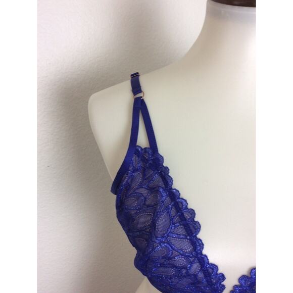 Fenty X Savage Lingerie Bra Floral Lace Metallic Underwire - Picture 3 of 10